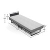 Twin Size Metal Folding Bed Frame with Foam Mattress of Pockets - 2 of 4