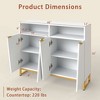 Costway 40" Buffet Storage Cabinet with 4 Doors & Adjustable Shelves Anti-Tipping Kits - 3 of 4