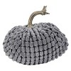 TopComfy Decorative Object Polka Dot Pumpkin Set Stylish Fall Decor for Harvest Festival Display, Gray, 5.5"*5.5"*5" - 3 of 4