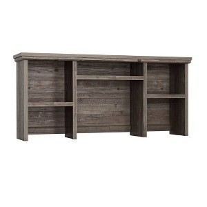Sauder Aspen Post Computer Hutch Pebble Pine: 5-Year Warranty, Farmhouse Style, 2 Adjustable Shelves - 1 of 4