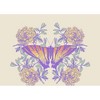 Vintage Floral Gradient Butterfly Adult Crew Neck Short Sleeve Tee - 2 of 2
