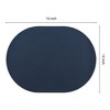 REGALWOVEN Leather Oval Wipeable Kitchen Placemats 6 Pcs - 4 of 4