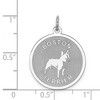 Black Bow Jewelry Sterling Silver Laser Etched Boston Terrier Dog Pendant, 19mm - 4 of 4
