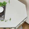 VYNXARIA 20-Inch Drum Style Coffee Table with Mirror Crystal Inlay - Modern Luxury Accent Table - 4 of 4