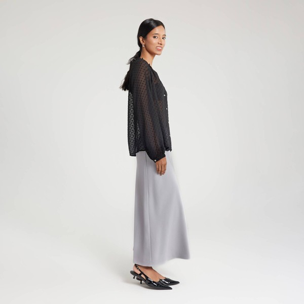 Blusa con cuello fruncido y mangas raglán para mujer - A New Day™ 4