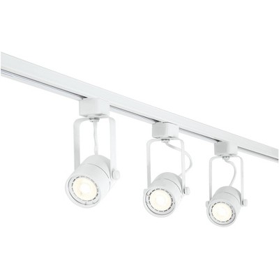 Layna White Metal 3-Head LED Track Light Fixture