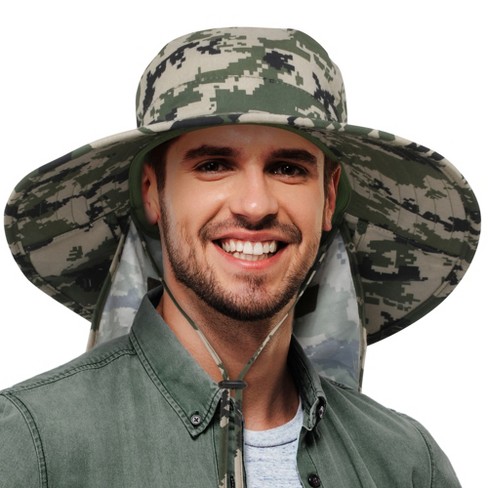 Camo hat with neck flap on sale