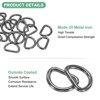 Unique Bargains Durable Multipurpose Iron Non-Welded Dee Rings Metal Buckle for Purse 10 Pcs - 2 of 4