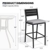Crestlive Products Outdoor Bar Stools Set of 2 Counter Height Bar Stools with Cushions Patio Bistro Tall Chairs with Back and Footrest - 2 of 4