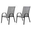 KTMBDW Outdoor Patio Chairs Set of 2, Patio Chairs with Metal Frame, Armrests, Portable Dining Chairs for Camping, Lawn, Garden and Porch - 2 of 4