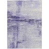 Lavender And Ivory Striped Washable Indoor Outdoor Area Rug - 4 of 4