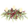 Northlight Apples and Berries Triple Pillar Christmas Candle Holder - 36" - Green and Red - 4 of 4