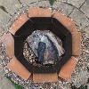 Sunnydaze Outdoor Heavy-Duty Steel Portable Above Ground or In-Ground Octagon Fire Pit Liner Ring - 38" - Black - 4 of 4