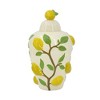 ORRD 8.7x8.7x15" White Ceramic Lidded Jar with Playful Lemon Design - 4 of 4