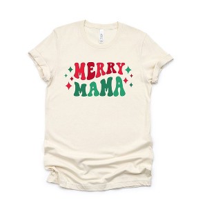 Simply Sage Market Women's Merry Mama Stars Short Sleeve Graphic Tee - 1 of 4