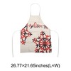 Unique Bargains Christmas Aprons Snowflake Linen Red Beige 21.65"x26.77" 1 Pcs - 3 of 4