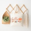 City Creek Prints Cursive Hello Pumpkin Canvas Tote Bag - 15x16 - Natural - 2 of 2