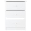 vidaXL Bedside Cabinet ALTA White 16.1"x13.8"x21.9" Solid Wood Pine - 3 of 4