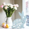 12.0 Inch Hello Spring Bunny Sign Glittered Hello Figurines - 2 of 4