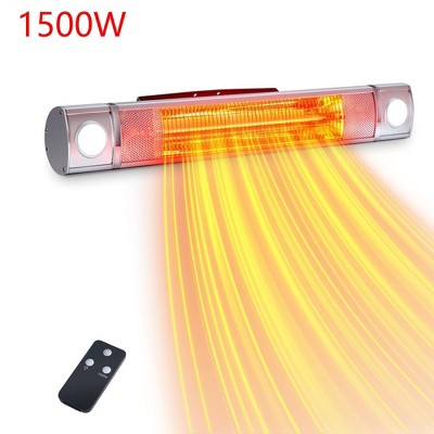 Electric Patio Heater Wall Mounted With Timer & Remote Control