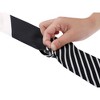 INSPIRE CHIC Women's Striped Print Skinny Long Satin Silky Ribbon Neck Scarves 1Pc - 4 of 4