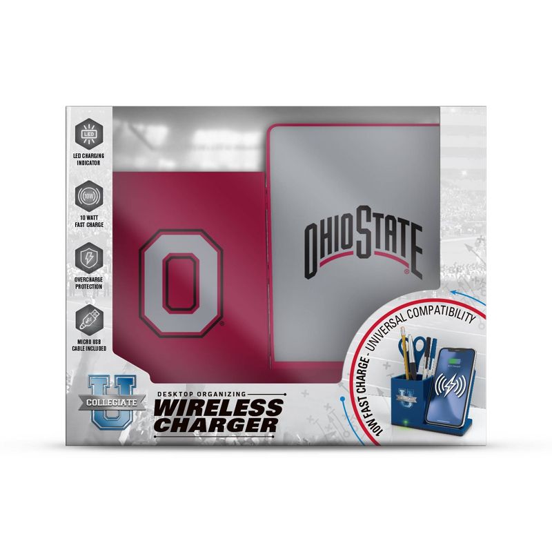 NCAA Ohio State Buckeyes Wireless Charging Pen Holder, 3 of 5