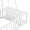 Okak All-in-One Metal Floor Bed Twin/Full Size,Study Bed with Safety Rails, Built-in Shelves & Desk Space Saving Kids Bed Frame for Small Bedroom - 4 of 4