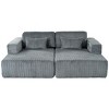 Modern Double Chaise Sectional Sofas with 2 Pillows, Upholstered Chaise Sectional Sofas for Living Room, Apartment or Lounge Area-Maison Boucle - 4 of 4