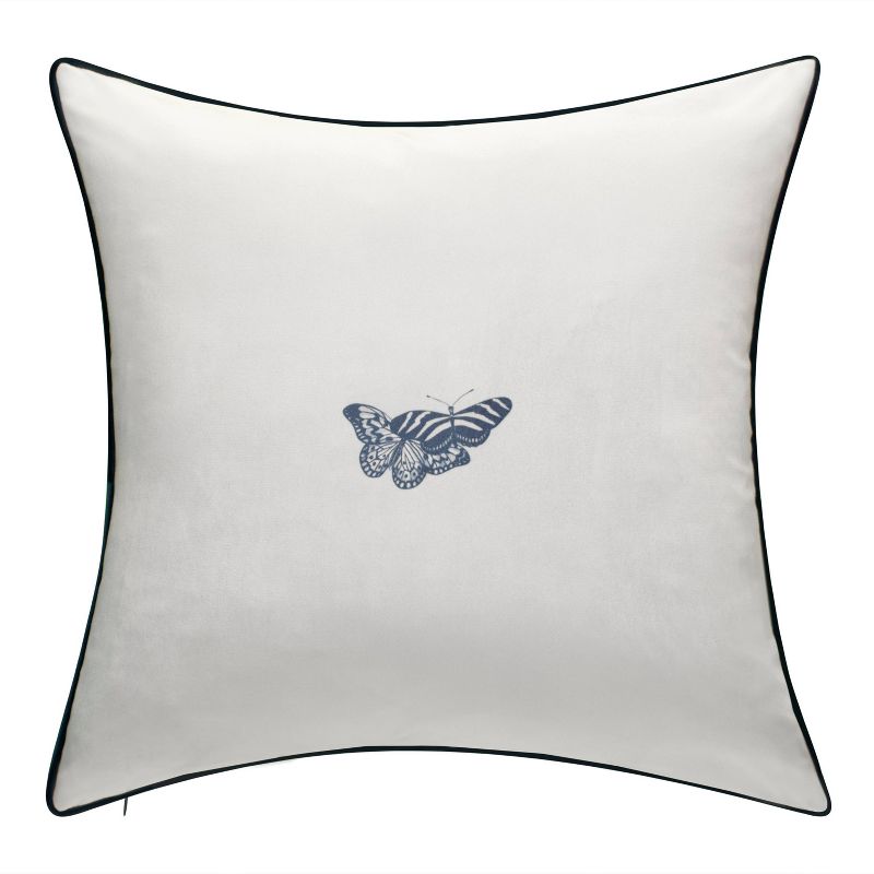 20"x20" Oversize Velvet Bold Butterfly Print Square Throw Pillow - Edie@Home, 3 of 9