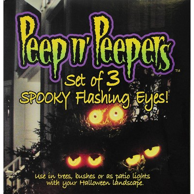 Mystic Industries Corp Peepers Light-Up Flashing Eyes Halloween Decorations - 6 ft - Multicolored