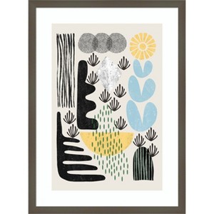 Amanti Art Abstract Garden 1 by Ioana Horvat Wood Framed Wall Art Print - 1 of 4