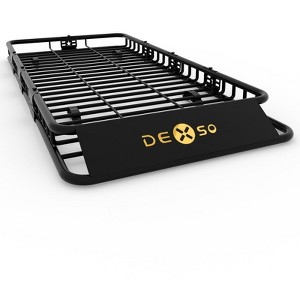 Extra-Long Roof Rack Basket with Extension Luggage Rack. Heavy-Duty 200LB Capacity Universal Cargo Carrier for SUVs & Trucks - 1 of 4