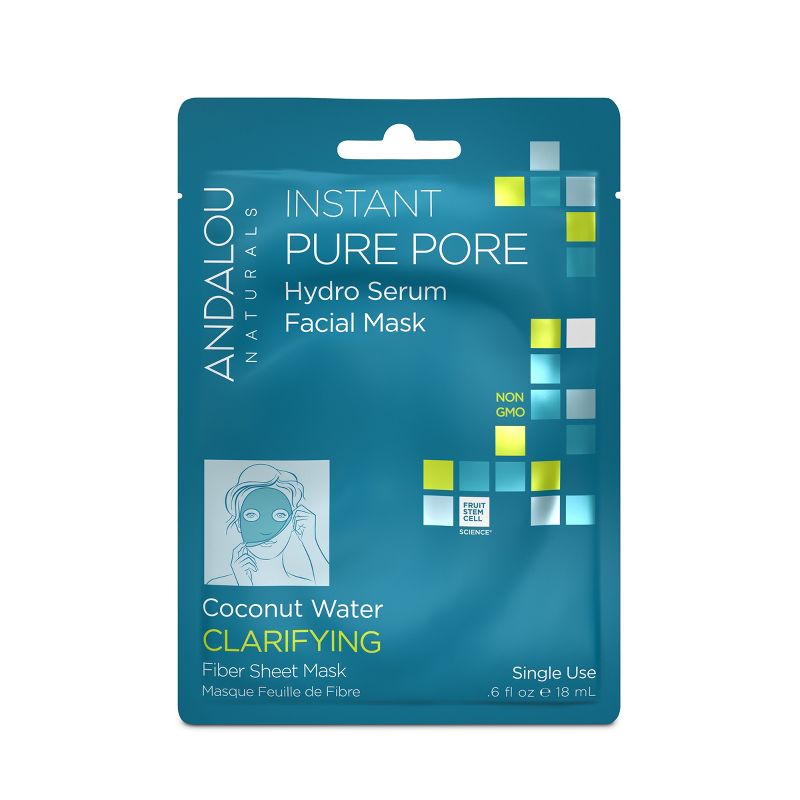 Andalou Naturals Clear Skin Hydro Serum Face Mask - Coconut Water - .6 fl oz, 1 of 5