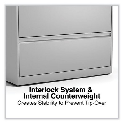 Light Gray Steel 2-Drawer Lockable Lateral File Cabinet