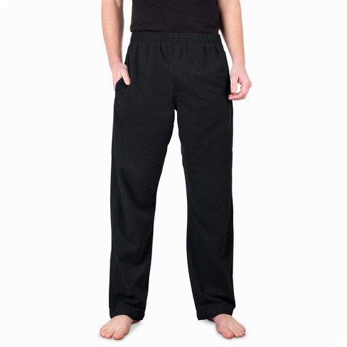 Black Medium Cotton Flannel Pajama Pants For Men By Bare Home : Target