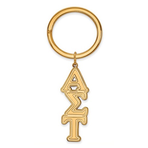 Black Bow Jewelry 14k Yellow Gold Plated Sterling Silver Alpha Sigma Tau Greek Life Key Chain - image 1 of 3