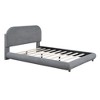 TIRAMISUBEST Teddy Fleece Full/Queen Size Platform Bed with Headboard, Upholstered Bed Frame with Solid Frame and Stylish Curve-shaped Design - 4 of 4