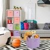 DOMETOUR 6 Piece Cube Storage Bins, 11 Inch Collapsible Storage Cube Organizer with Handle - 3 of 4