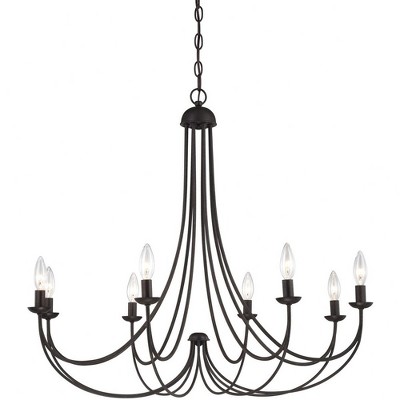Imperial Bronze 8-Light Candle Chandelier
