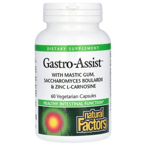 Natural Factors Gastro-Assist™ with Mastic Gum, Saccharomyces Boulardii & Zinc L-Carnosine, 60 Vegetarian Capsules - 1 of 3