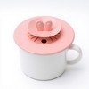 Anna-Kaci Silicone Bunny Ear Cup Lid Dustproof Insulated Drink Cover with Pop Up Vent Seal 4.6x0.7in - 2 of 4