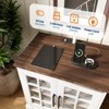 Modern Sofa Side Table With Drawer, Wooden Narrow End Table, Slim Bedroom Nightstand, Accent Bedside Table for Small Space Living Room Bedroom - 4 of 4