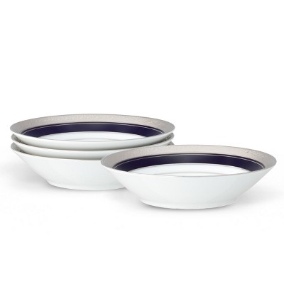 Noritake Crestwood Cobalt Platinum Set of 4 Fruit Bowls