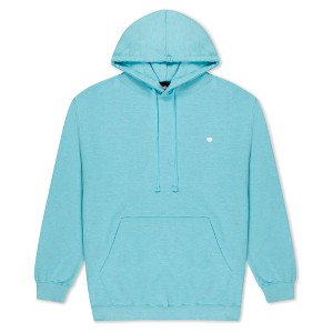 Dalix Womens Lil Heart Midweight Hooded Sweatshirt - 1 of 4