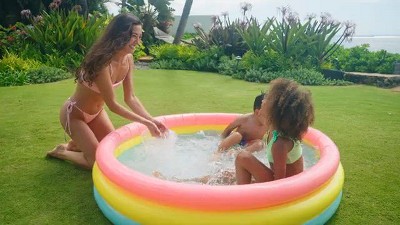 Sunset Glow Multicolor Inflatable Round Kiddie Pool