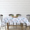 54"x71" Rectangle Vinyl Water Oil Resistant Printed Tablecloths Blue Flower - PiccoCasa - 4 of 4