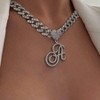 Silver Cuban Link Chain with Heart Pendants, Necklace for Women, Hip Hop Gift - 3 of 4