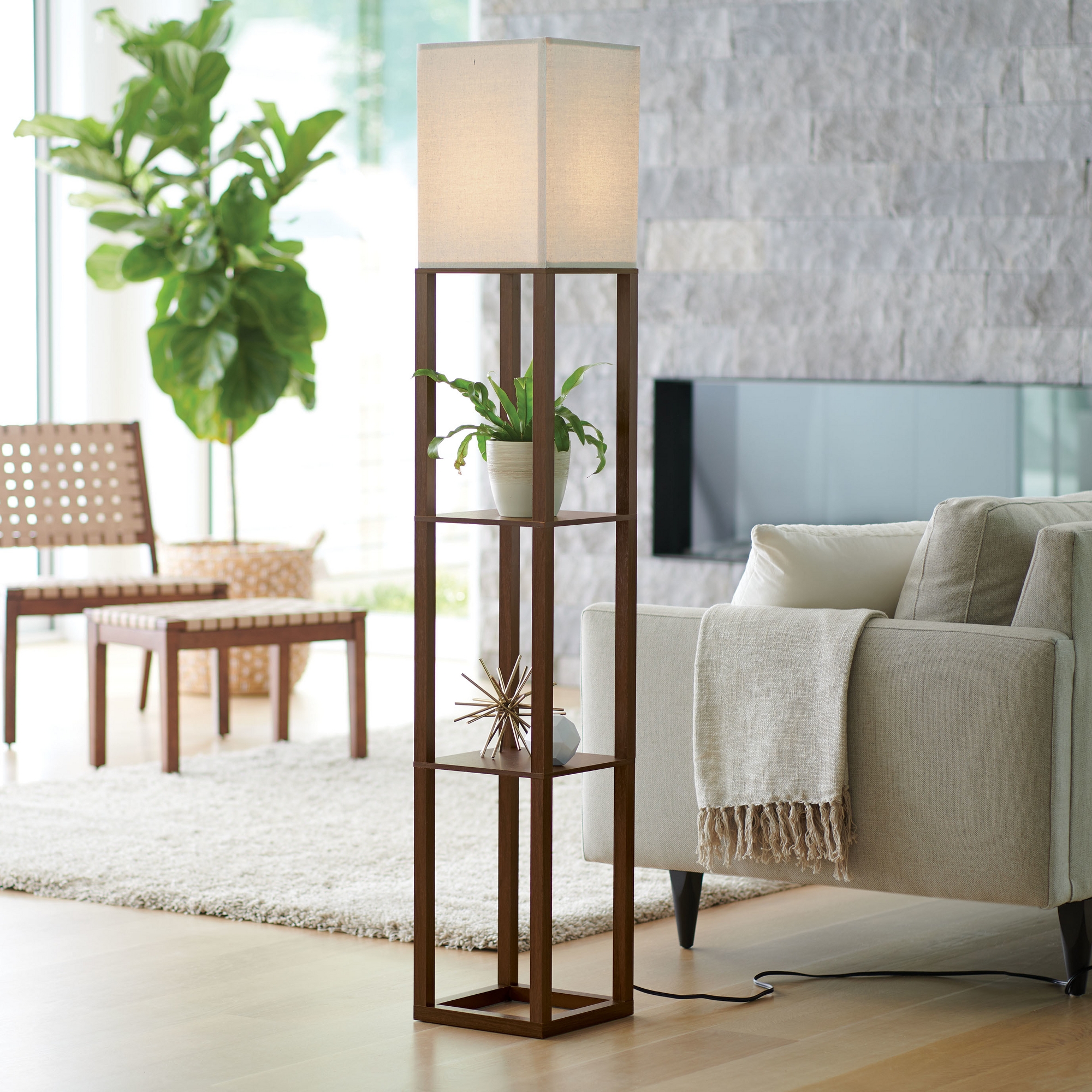 Shelf Floor Lamp Brown - Threshold™