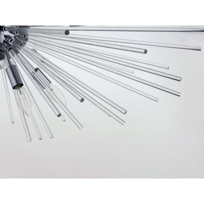 Polaris 40" Clear Glass and Chrome Sputnik Pendant Light