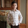 Hope & Henry Boys' Organic Long Sleeve Flannel Shirt with Double Flap Pockets, Kids - 2 of 4